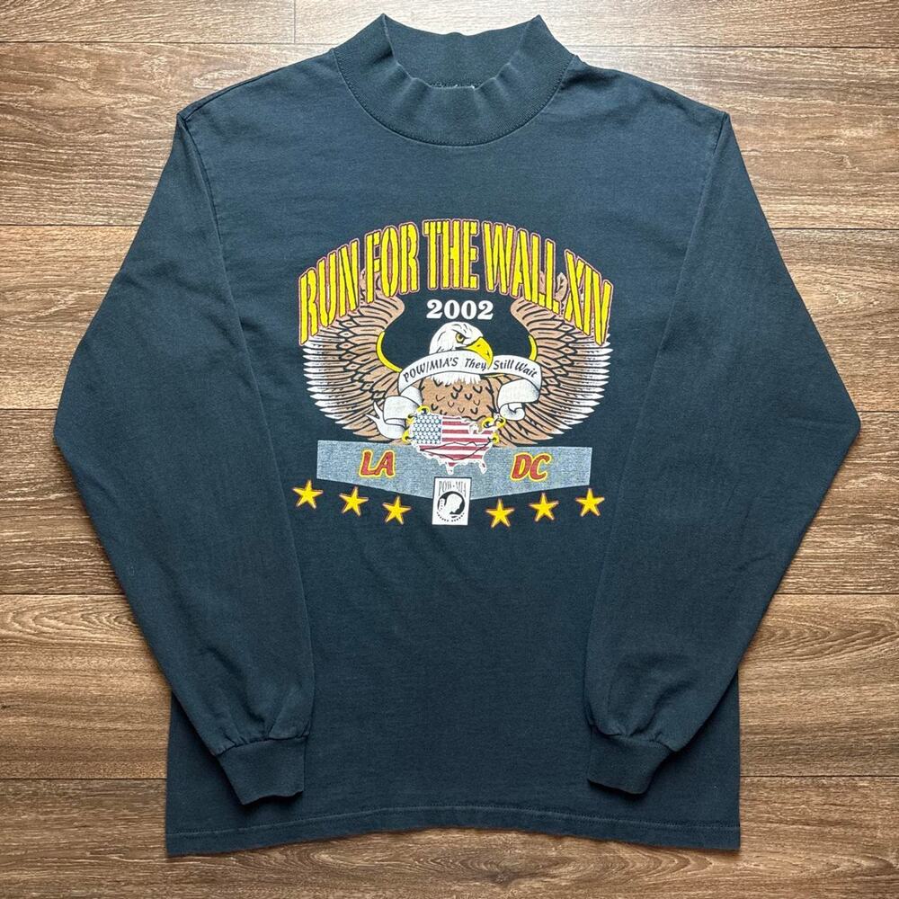 Black 2002 Run for the Wall XIX LA DC Long Sleeve Tee